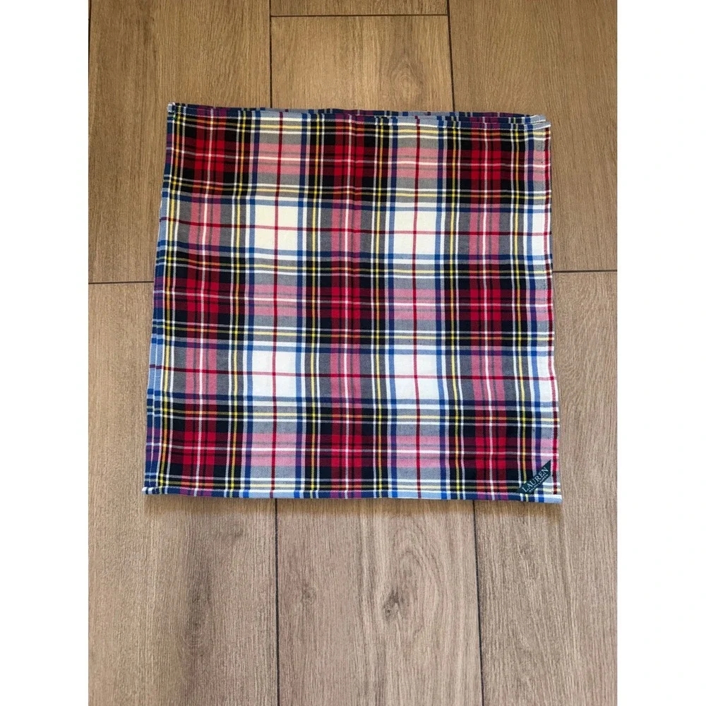 Lauren Ralph Lauren Gretchen Tartan Plaid Cloth Napkins Set of 4